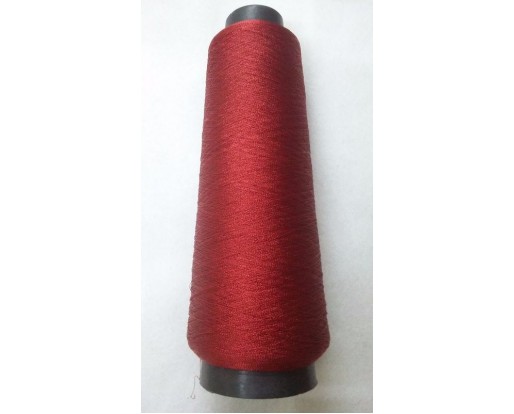 RED - VERY FINE Art Silk Twisted with Lurex - Neem Jari Zari - For Crochet Sewing Embroidery Knitting Jewelry DIY